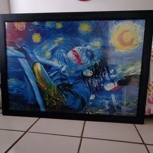 Starry night/dark knight joker picture frame